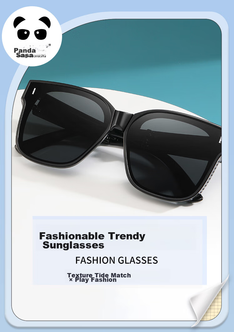 Xiongmaoshasha Folding Sunglasses, Light Purple, UV Protection, Polarized, Can Be Used with Prescription Glasses 1