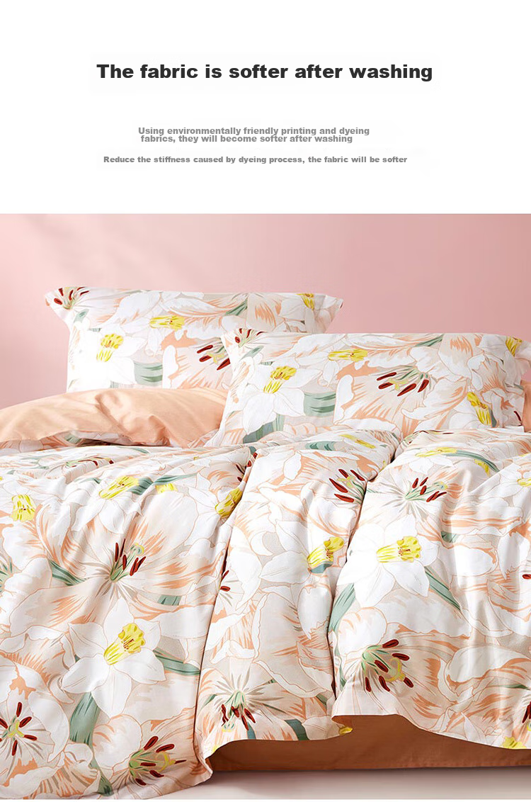 LUOLAI Home Textiles 100% Pure Cotton Bedding Set, Chinese Style Bed Sheet And Duvet Cover Double Set, 200*230cm 8