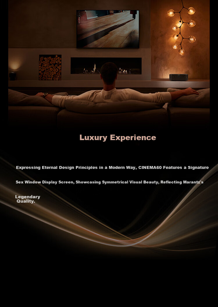 MARANTZ CINEMA60 Home Theater, 7.2 Channel AV Amplifier, Imported HEOS Lossless Music Streaming, 8K Dolby Atmos DTS:X Sound Effects, HDMI 2.1, Bluetooth, WIFI, Black 6