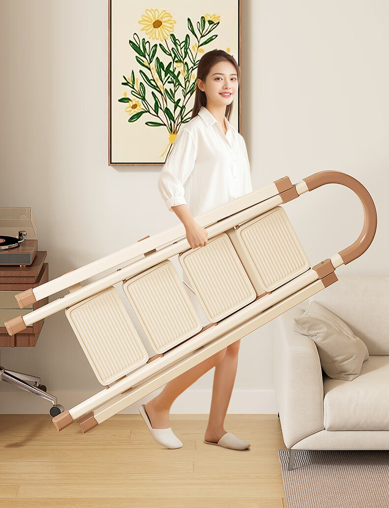 Chibailun Folding Ladder, Household A-Frame Ladder, Multi-Functional Engineering Ladder, Indoor Stair Ladder, Telescopic Ladder for Climbing 12