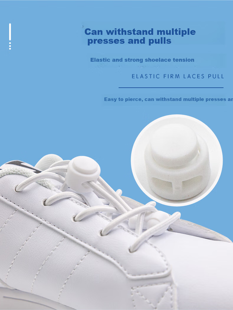 FOOTOPPO Children's Lazy Slip-On Shoes, Easy Elastic Loops, No-Tie Elastic Buckle, Convenient Elastic Shoe Straps 7