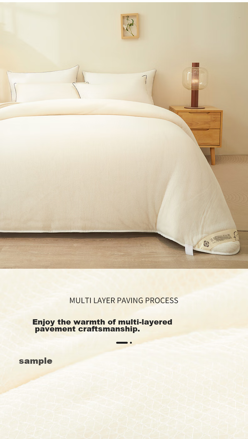 Grace 100% Xinjiang Long-Staple Cotton, Cotton Autumn And Winter Quilt Filling, 5 Jin (2.5 Kg), 200*230cm, White 8