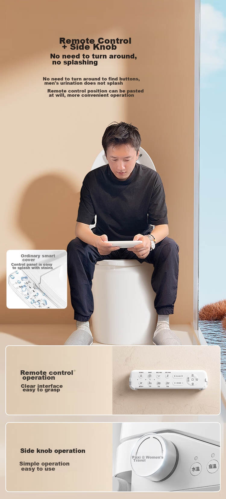 JD Original Haitun Plus Smart Toilet Seat with Heating And Drying Function, Child Wash, Remote Control Included, Installation Included 6