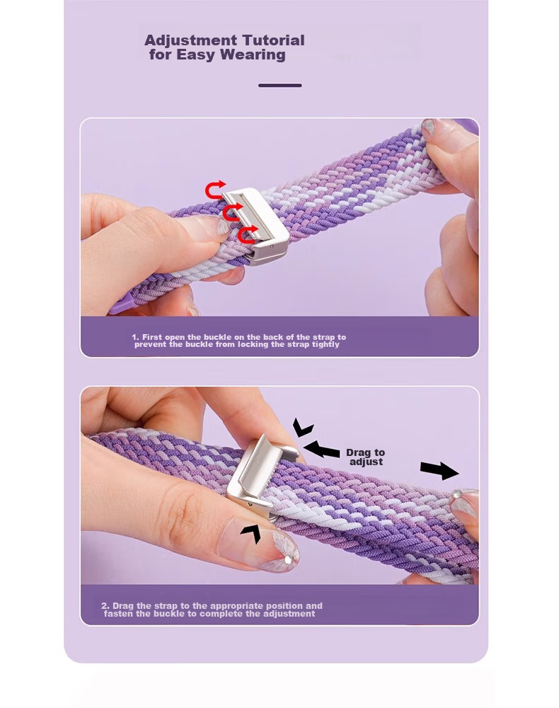 Iboann Compatible Watch Band for Xiaotianc Z11, Z10/Z9/Z8a/Z7s/Z6pro Smartwatch, Braided Magnetic Strap for Z5/Z1/Z2Y/Z3/Z1S/Y05/Q1A Children's Accessories 2