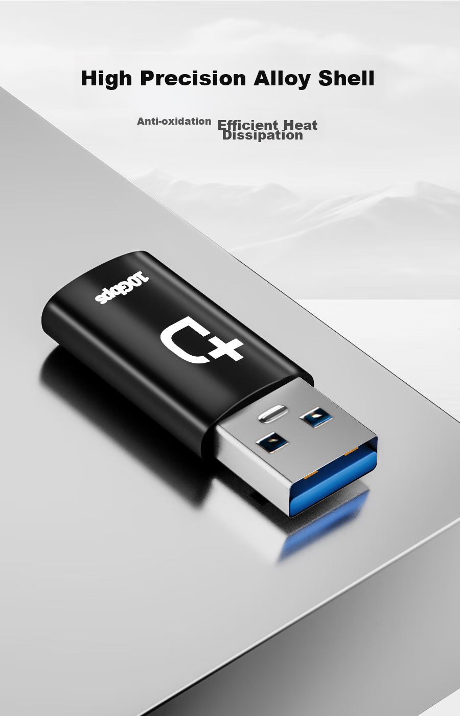 DOCKCASE USB to Type-C High-Speed Adapter, 10Gbps Android OTG14 Converter, Compatible with Headphones, Charging Cables, Smartphones, Laptops And Desktop Computers 7