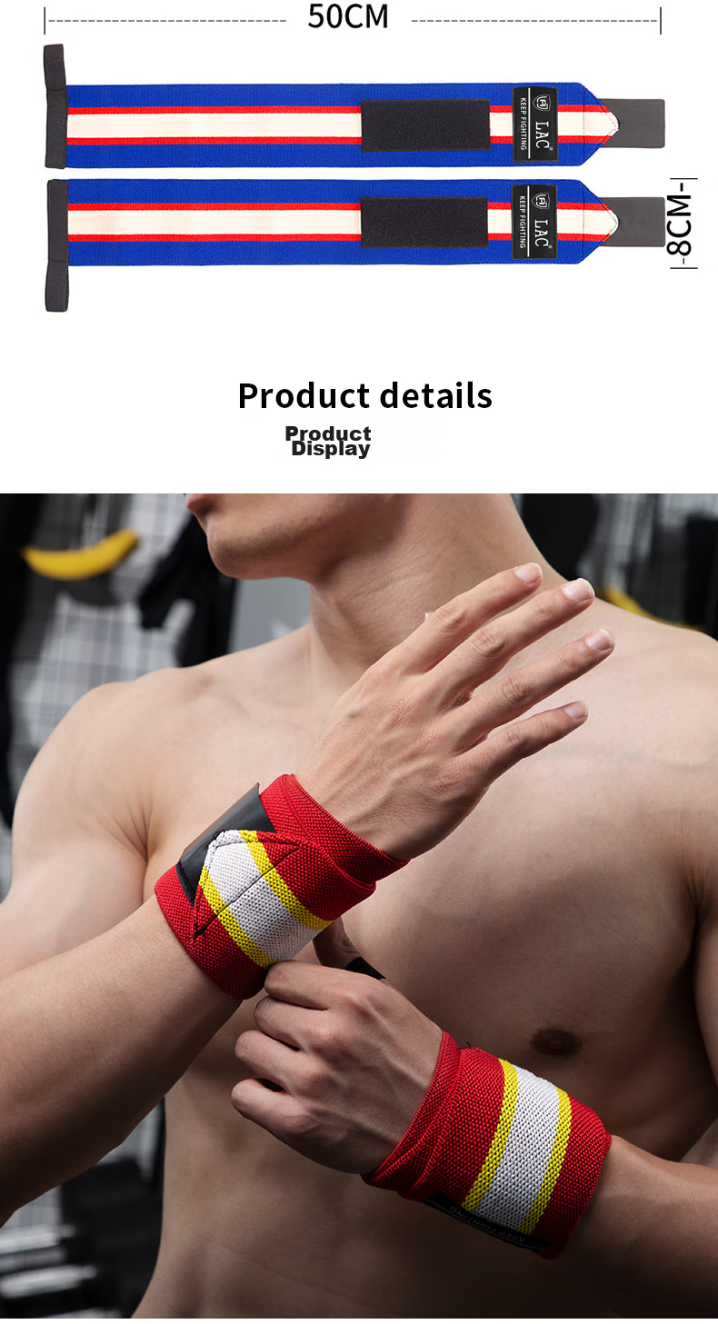 LAC Fitness Wrist Guard for Men, Bench Press Wrist Support, Weightlifting Strength Training Anti-Sprain Wraparound Sports Bandage Captain America 3