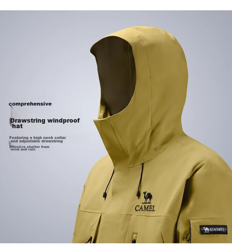 CAMEL Outdoor Jacket Three-In Unisex Coat, Heavy Rain-Resistant Waterproof Windproof Mountaineering Wear A34CA18673 27