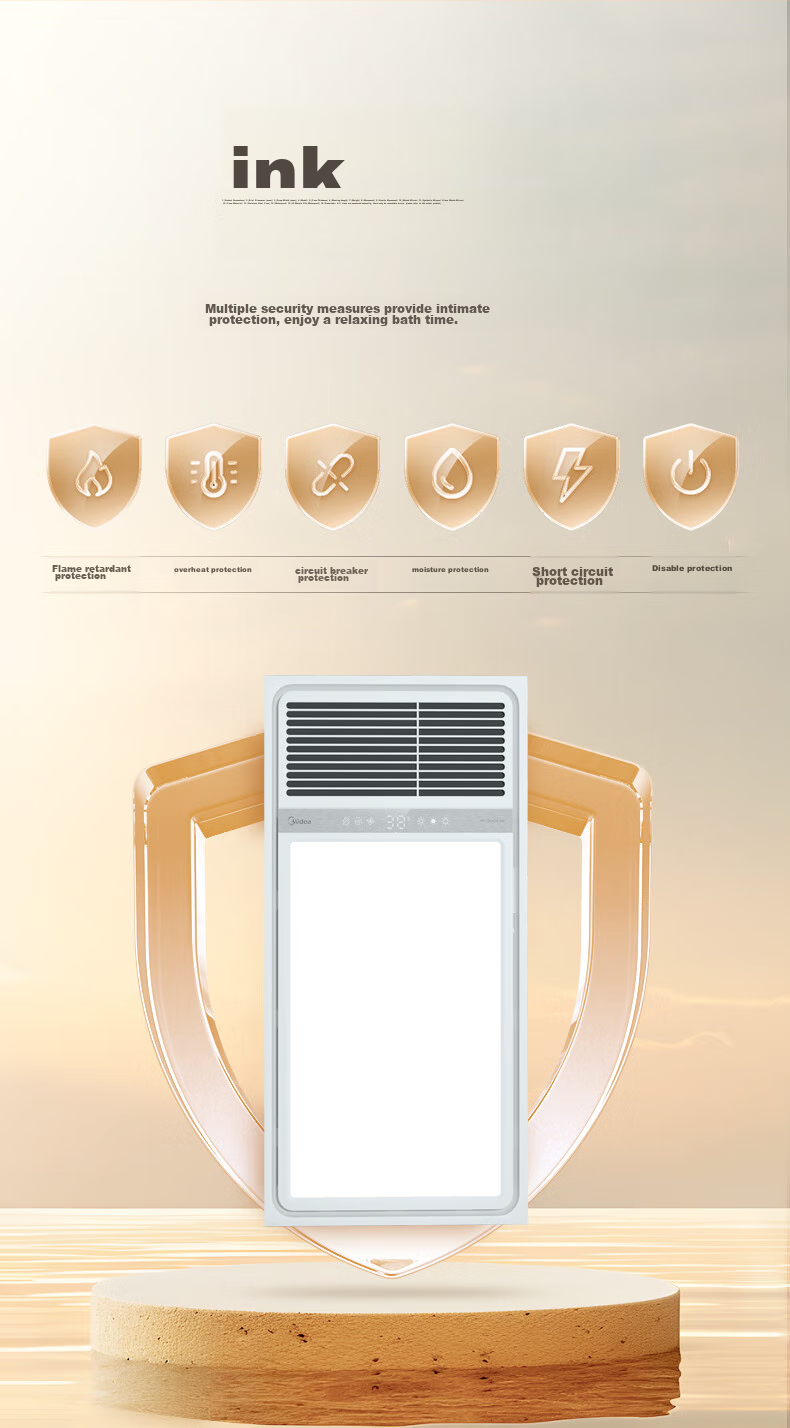 Midea Wind And Heat Bathroom Heater, Iron Man Series, Integrated Multi-Function Warm Air G4 with Lighting And Exhaust 18
