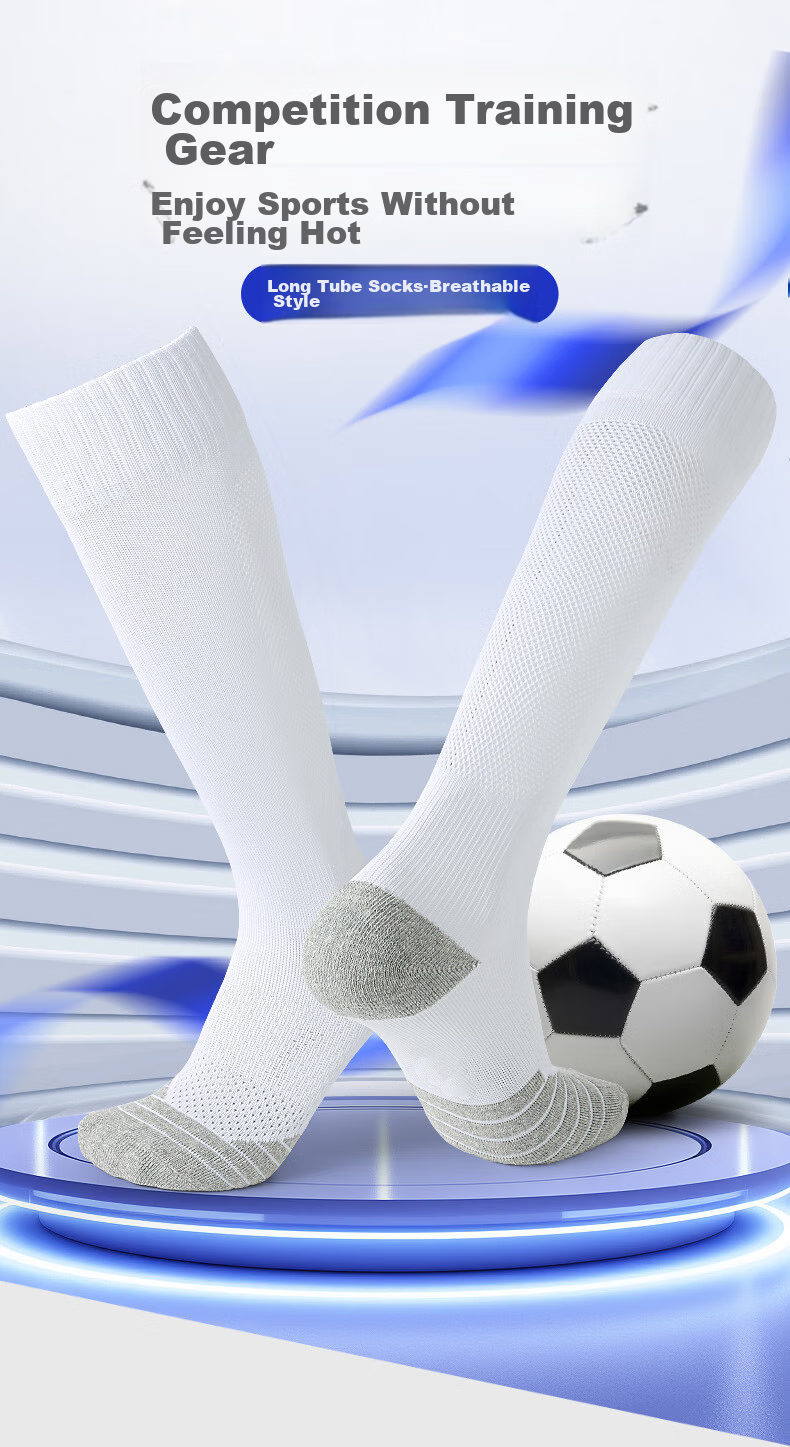 CASPIAN WOLF Soccer Socks for Men And Women, Knee-High Non-Slip Thin Summer Socks for Children, Football Training Socks 1