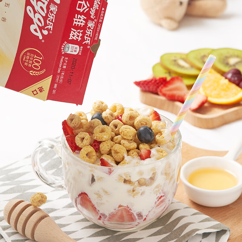 家乐氏（Kellogg）进口谷维滋175g儿童营养麦片即食谷物脆学生早餐代餐磨牙零食