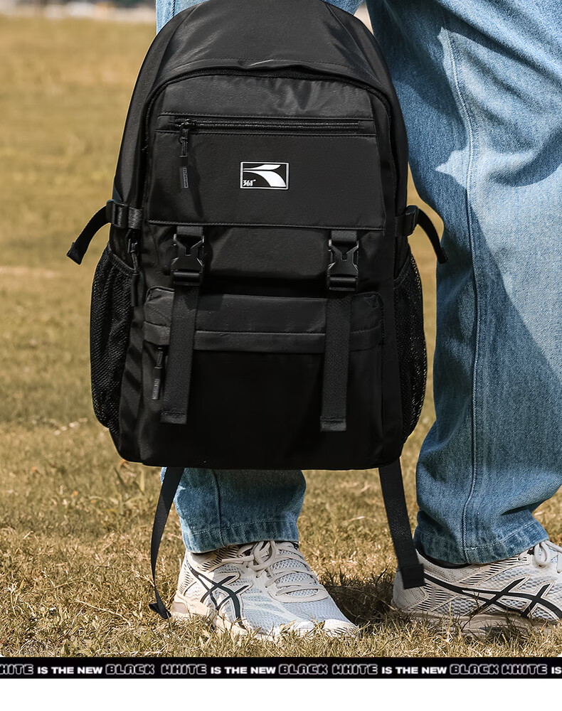 361° Backpack for Men And Women, Large Capacity Business Travel Backpack, Lightweight Water-Resistant School Bag for Middle And High School Students, Black 18
