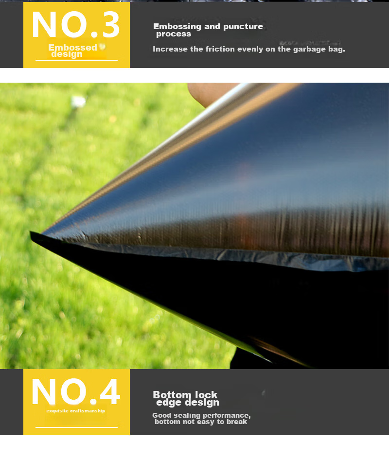 Wellguarding Heavy-Duty Garbage Bags, 50L Thick Black Trash Bags for Hotels And Sanitation, Large Size 70*80cm, 50 Count, Double-Sided 3 Mil Thickness 8