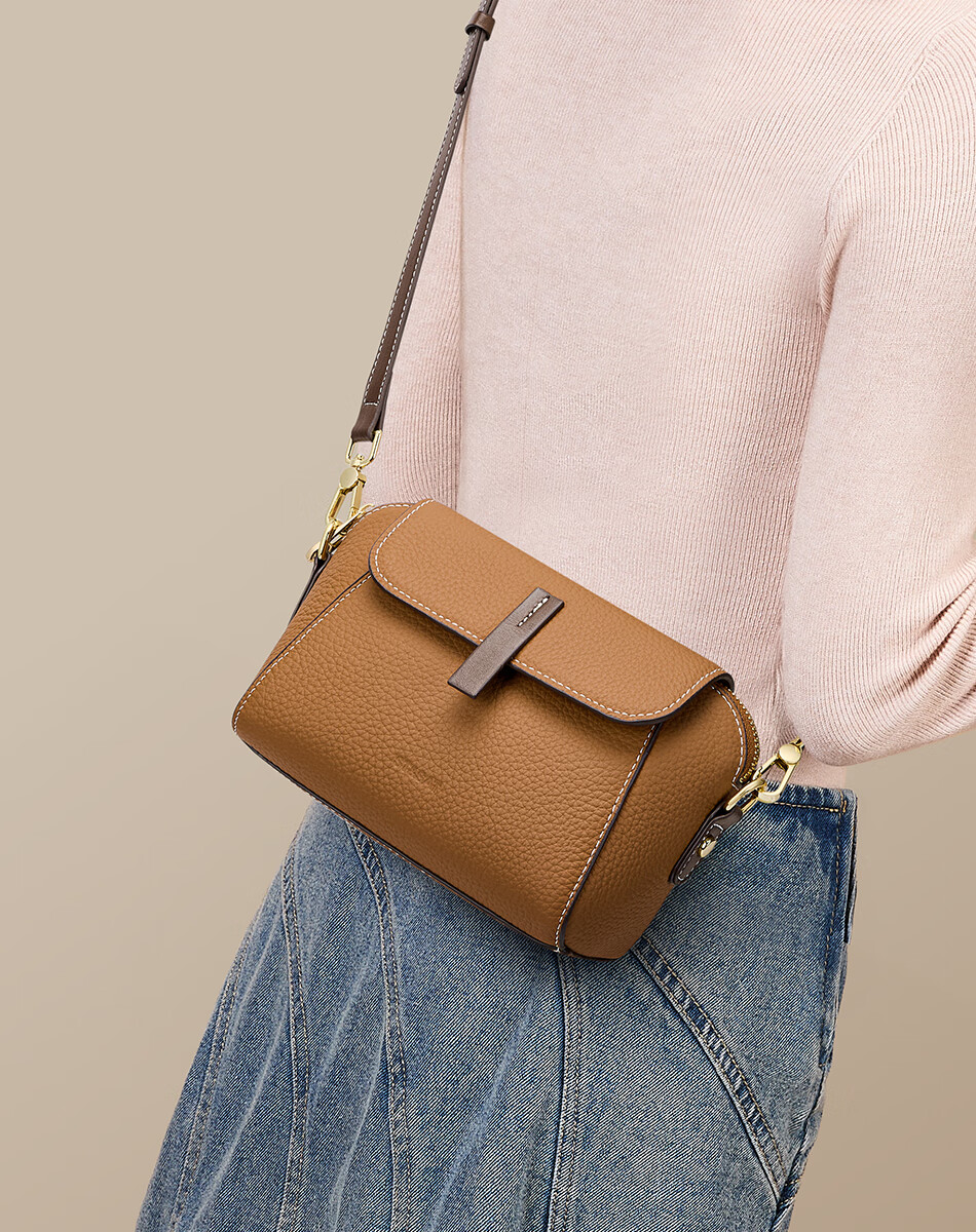 St&Sat Leather Handbag, 2026 New Women's Bag, Crossbody Shoulder Bag, Versatile Commuter Bag, Birthday Gift for Girlfriend Or Wife 2