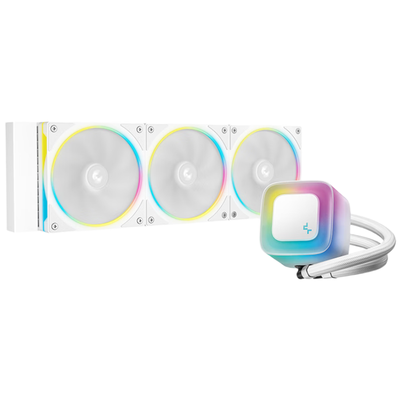 DEEPCOOL Ice Fruit 360PRO White All-in-One Liquid Cooler / PWM Speed Control Pump / Upgraded High-Performance ARGB Fans / 3-Year Warranty