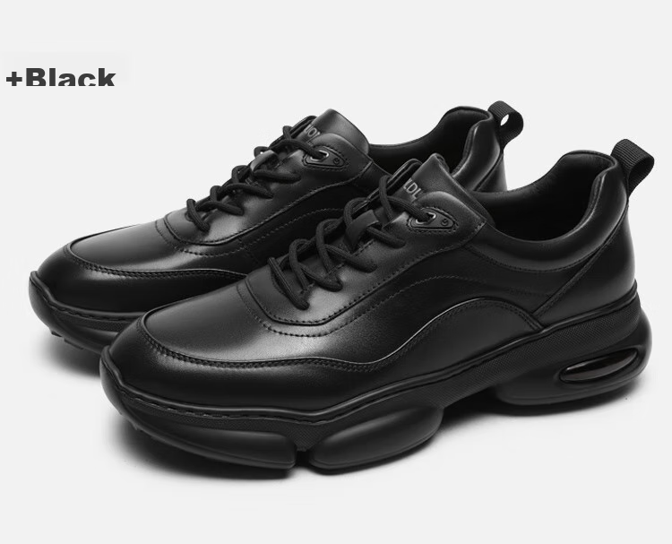 Goldlion Men's Shoes, Thick-Soled Casual Shoes, Soft And Durable Outdoor Trendy Versatile Sneakers, G559430518AAA, Black, Size 41 14