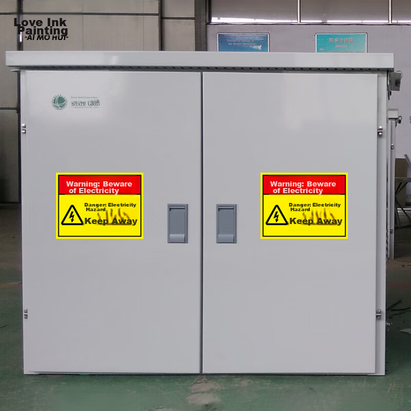Aimohui Distribution Box Warning Stickers with Electrical Hazard Signs, Caution: Live Wire Warning, Self-Adhesive, 20*15cm, Pack of 5 7