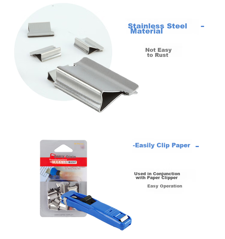 COMIX Paper Clip Dispenser Refill Clips, 50 Pieces/box, B3397 4