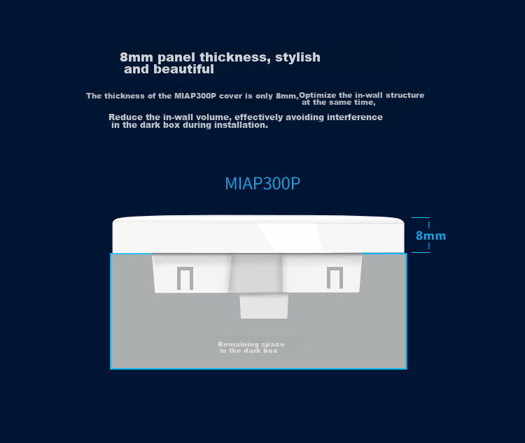 MERCURY MIAP300P, 300M Wireless 86-Type Panel AP, Enterprise-Grade Hotel Villa WiFi Access Point, POE Power Supply, AC Management 11