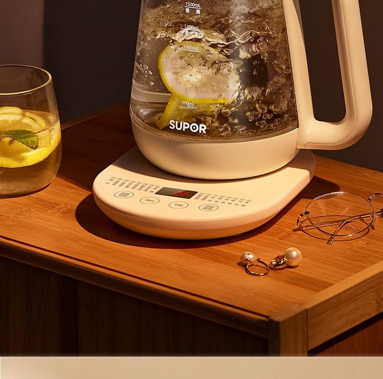 SUPOR ZMD Assured Series, Health Pot, 1.5L, High Borosilicate Glass, Multifunctional, Smart Reservation, Fully Automatic Heating, Tea Pot, SW-15Y22 22