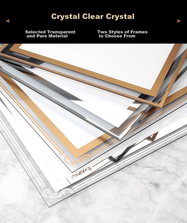 Weiji A4 Acrylic Crystal Honor Certificate Frame, Award Display Stand, High-End Customized Appointment Letter, Graduation Certificate Cover, Customized Collection, Donation, Award, Outstanding Employee, 1701 4