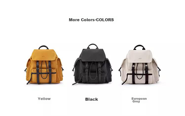 ELLE New Large Capacity Travel Backpack for Women, Laptop Bag, Birthday Gift for Middle And High School Students, 23207 Black 5
