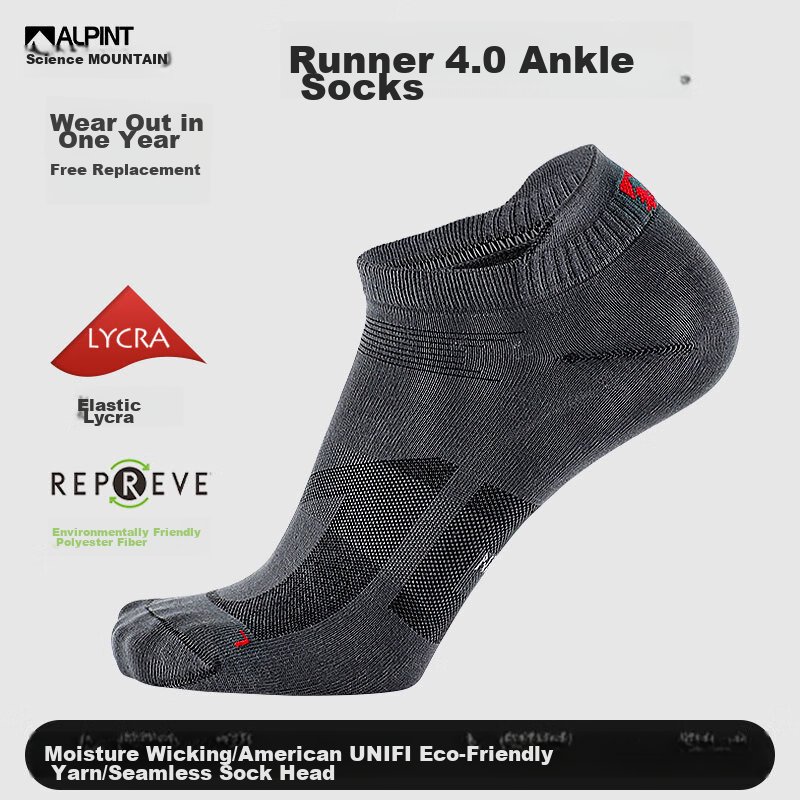 ALPINT MOUNTAIN Professional Running Socks for Men, Short Tube Trail Training Sports Socks, Moisture-Wicking And Sweat-Absorbing Summer Socks