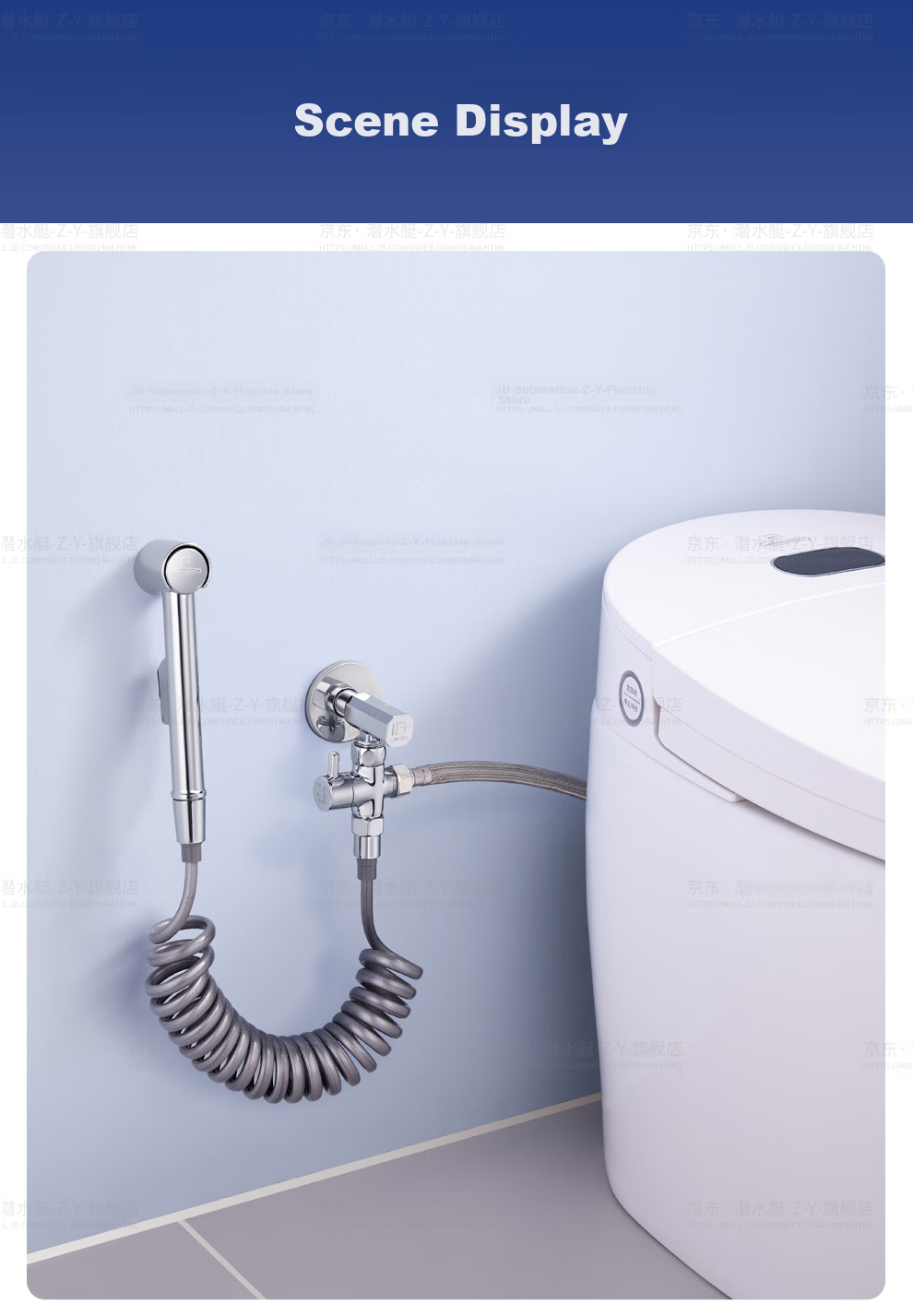 Submarine F306 Three-Way Water Distributor with One Inlet And Two Outlets, Angle Valve, Splitter, 1/2 Inch Connector, Main Body, Copper Plated with Switch 12