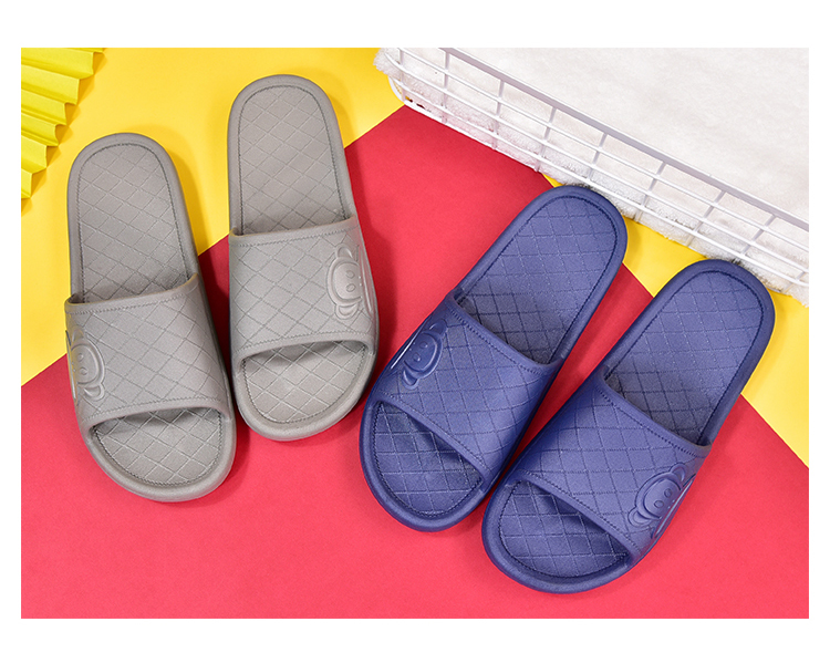 Paul Frank Big Mouth Monkey Men's Summer Soft Sole Home Couple Indoor Bathroom Shower Slippers Women PF799 Dark Blue 265 9