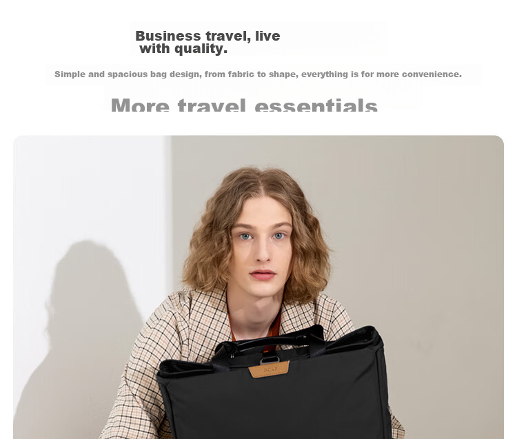 GOLF Business Briefcase, Men's Casual Large-Capacity Handbag, Can Fit 14-Inch Laptop, Fashionable Multifunctional Shoulder Crossbody Bag, 6J679424J Black 3