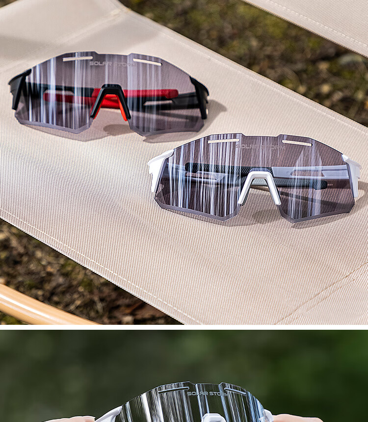 SolarStorm Cycling Glasses Photochromic Sunglasses, Outdoor Unisex Running Windproof Glasses, Day And Night Dual-Use Protective Eyewear, Dustproof Glasses, White 16