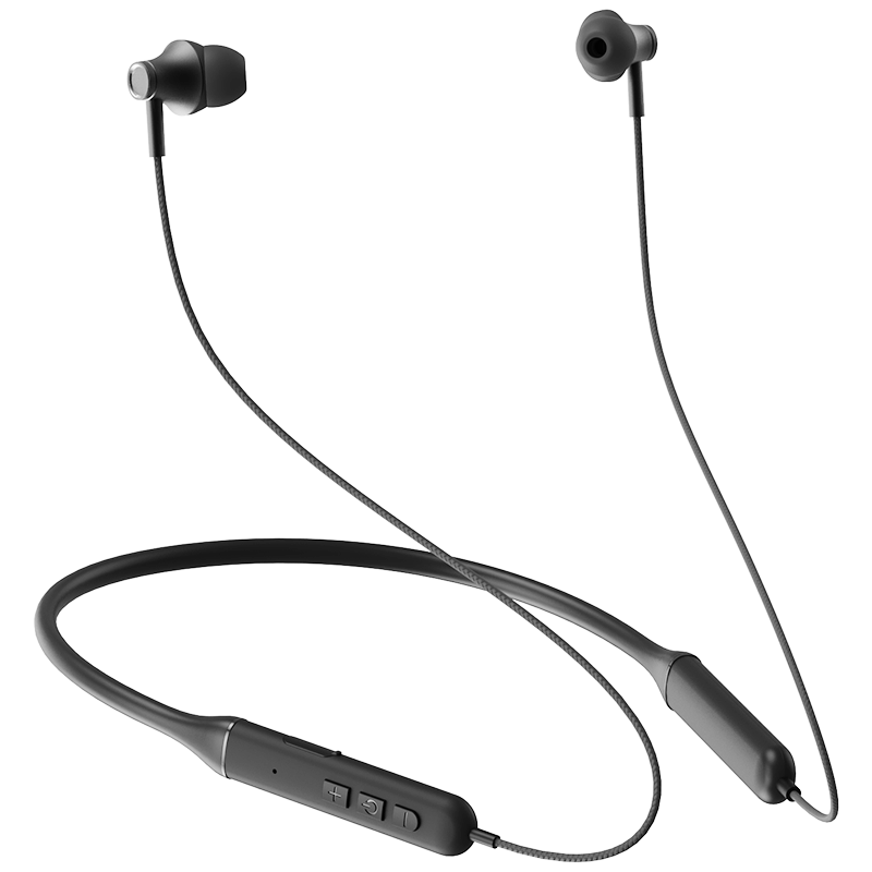 IKF W1 S Neckband Bluetooth Earphones In-Ear Wireless Sports Earphones for Running And Gaming with Low Latency, Lossless Sound Quality, Call Noise Reduction, Long Battery Life Compatible with Phones, Yadian Black