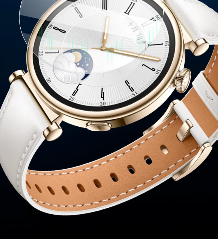 ESCASE [Three-Piece Deluxe Set], Huawei Watch GT4/GT5 Tempered Glass Screen Protector, Full Coverage, HD Clear, Shatterproof, Fingerprint-Resistant Protective Film for 41mm Watch Face 8