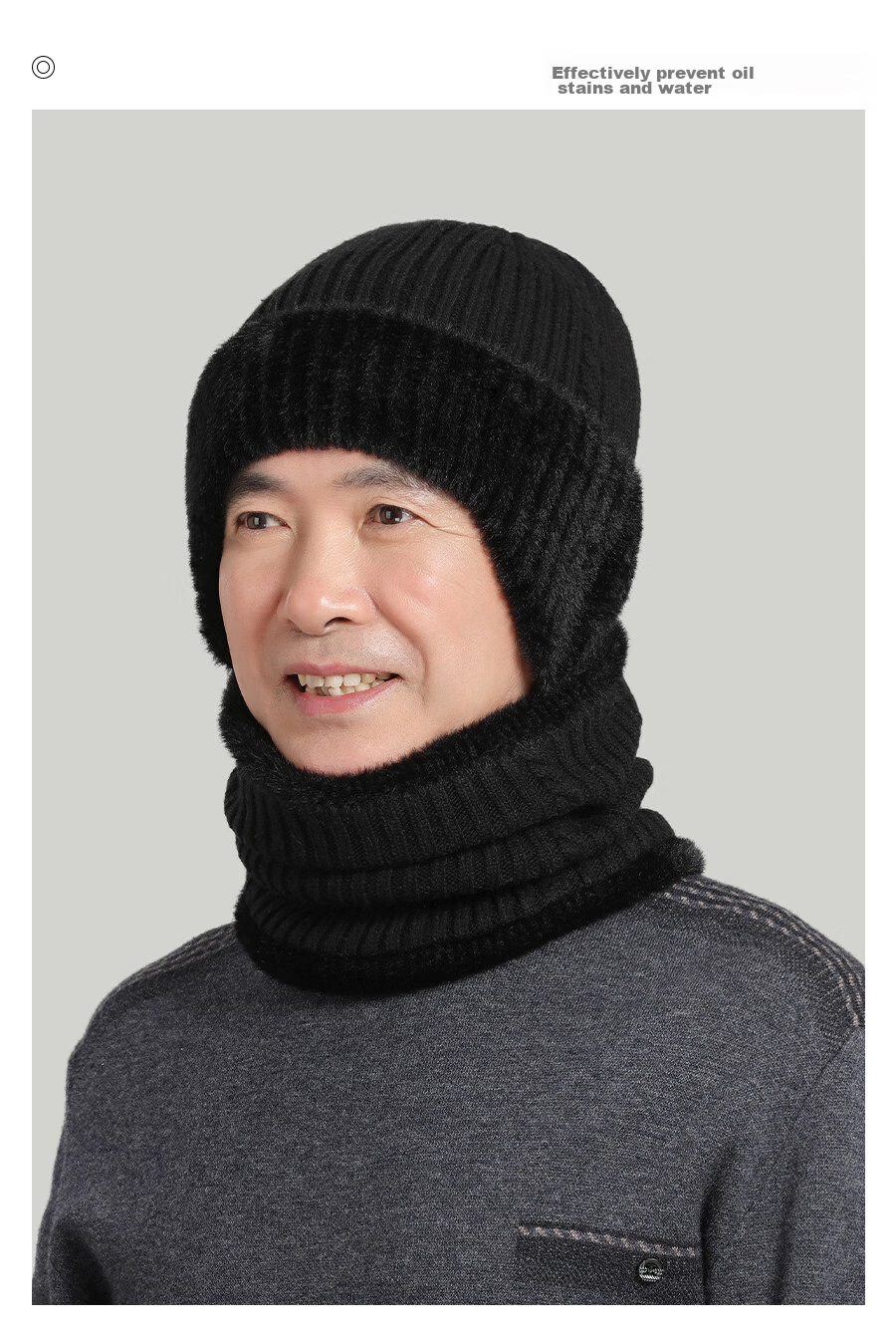 Hengyuanxiang Men's Hat for Autumn And Winter Warmth, Thick Wool Knit Cap for Middle-Aged And Elderly, Birthday Gift for Dad Or Grandpa 19