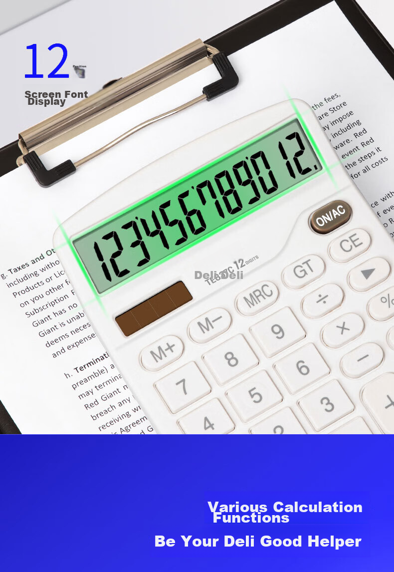 Deli People's Education Edition Fourth Grade Same Model Elementary School Student-Specific Calculator, Math Textbook Synchronized Computer, Multifunctional Office And Accounting Calculation TE31 Blue 8