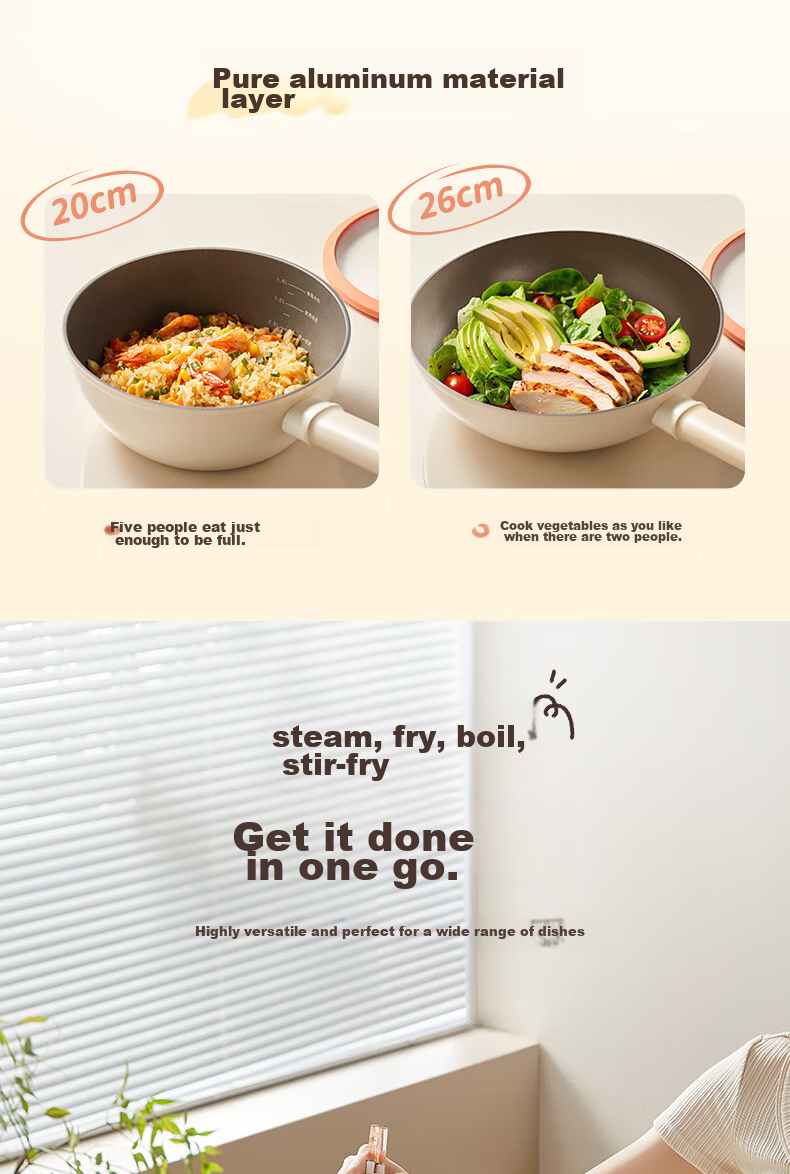 SUPOR Titanium Non-Stick Lightweight Wok Red Dot Gas and Induction Cooker Compatible Dishwasher Safe EC32AQL01 4