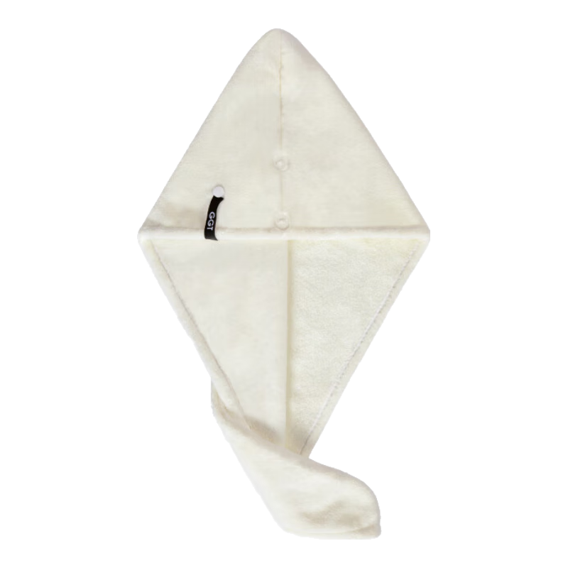 GGT Japanese Hair Drying Cap, Absorbent Quick-Dry Shower Cap, Hair Towel, Hair Wrap for Women, Off-White Color