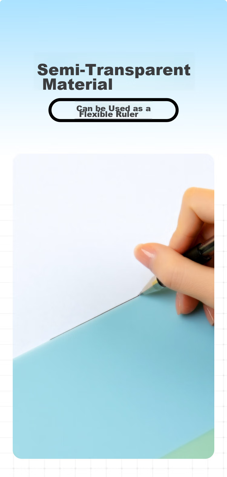 COMIX A4 Study Desk Pad for Students' Exams And Writing Soft Pad Board, Exam Homework Drawing Calligraphy Pad Board, Eco-Friendly EVA Writing Pad Board, Middle And High School Entrance Exam Stationery DS-319 7