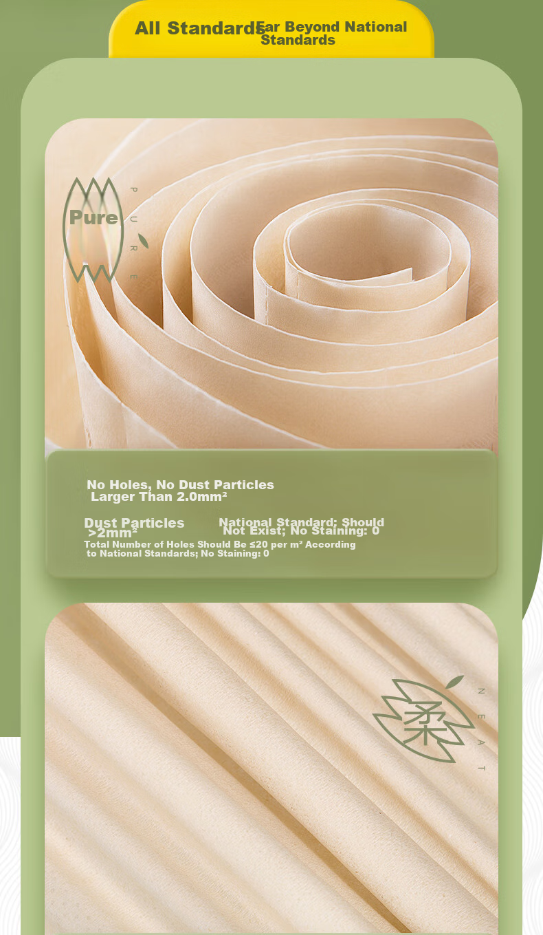 Wuro Coreless Toilet Paper, Bamboo Pulp Paper, 4-Ply, 70g*40 Rolls, Thick Multi-Roll Toilet Paper, Bathroom Tissue Roll Paper, Toilet Paper, Whole Box 11