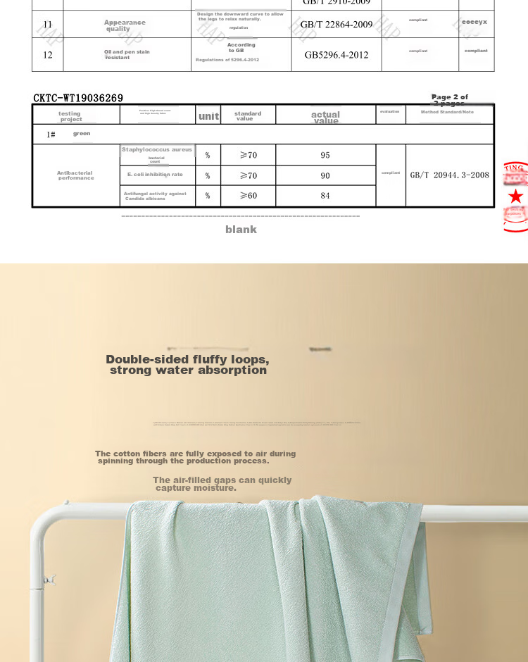 Xinya Cotton Antibacterial Bath Towel for Adults, Large Bath Towel for Men And Women, Absorbent Quick-Drying Lint-Free Towel, 70×140cm 3