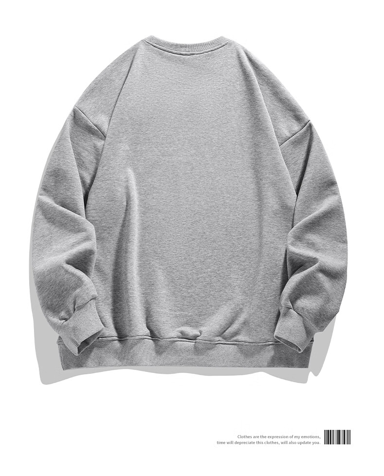 Foss Phil American-Style Deconstructed Sweatshirt for Men, Spring And Autumn Casual Regular Shoulder Loose Versatile Long-Sleeve T-Shirt HT25686 10