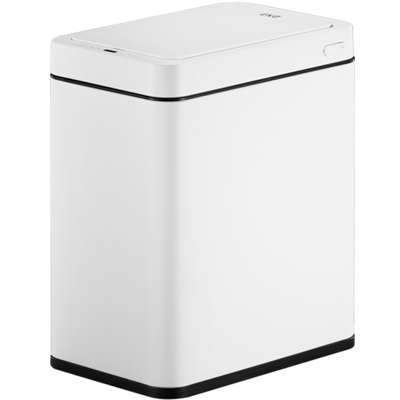 EKO Smart Sensor Trash Can, 7L, Matte White, Stainless Steel, Large Capacity for Home And Bathroom, Slim Design, Recommended by Zhang Ruoyun, Model 9230