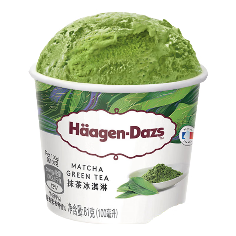 哈根达斯（Haagen-Dazs）经典抹茶口味冰淇淋 100ml/杯 雪糕