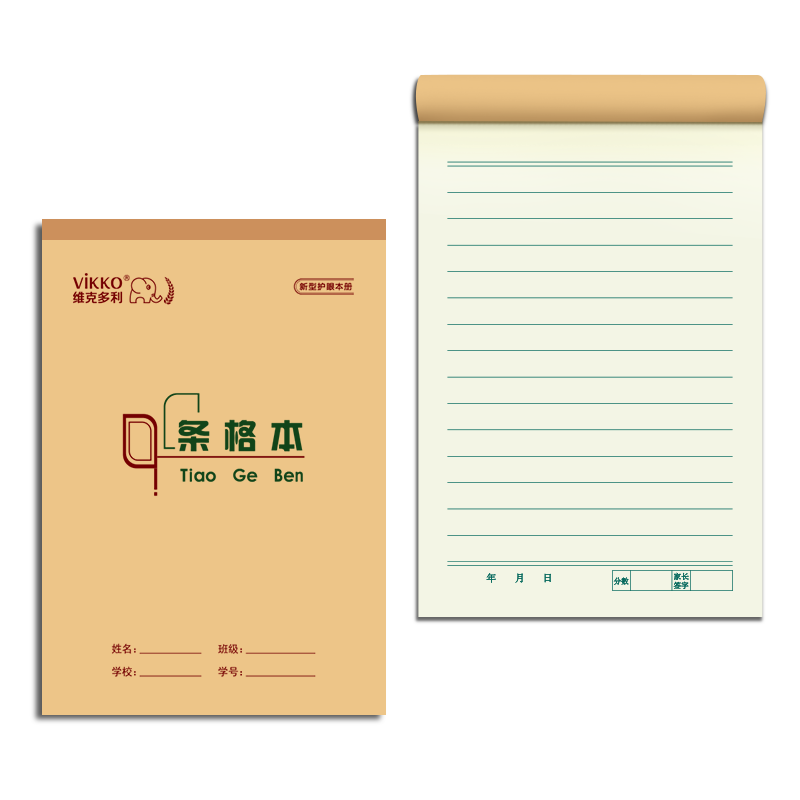 Duoliboshi, 10 Books, 32K 22 Sheets Perforated Notebook, 15 Lines, Elementary And Middle School Chinese Language Horizontal Grid Notebook, Math Horizontal Line Notebook, Wide Grid Thickened Hebei Designated Vertical Flip Homework Book