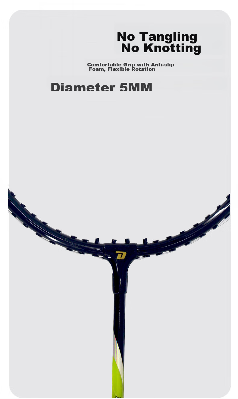 DHS Badminton Racket Set with Shuttlecocks for Training And Competition, Adult And Children's Student Anti-Wear Rackets, 2 Pairs of Rackets 5