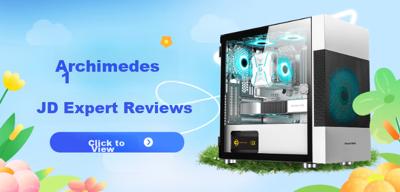 Great Wall Archimedes 1 Black Computer Case (Extra Wide Form Factor/MATX Small Motherboard/240mm Water Cooling Support/Glass Side Panel Fully Transparent/20cm Fan Mounts/Supports 50 Series Graphics Card) 1