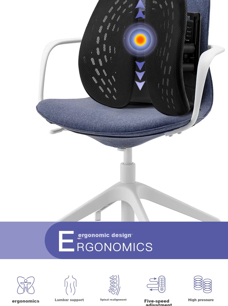 FOOJO Lumbar Support Cushion, Back Support Pad for Long Sitting, Ergonomic Seat Backrest Pad for Office And Car Use 2