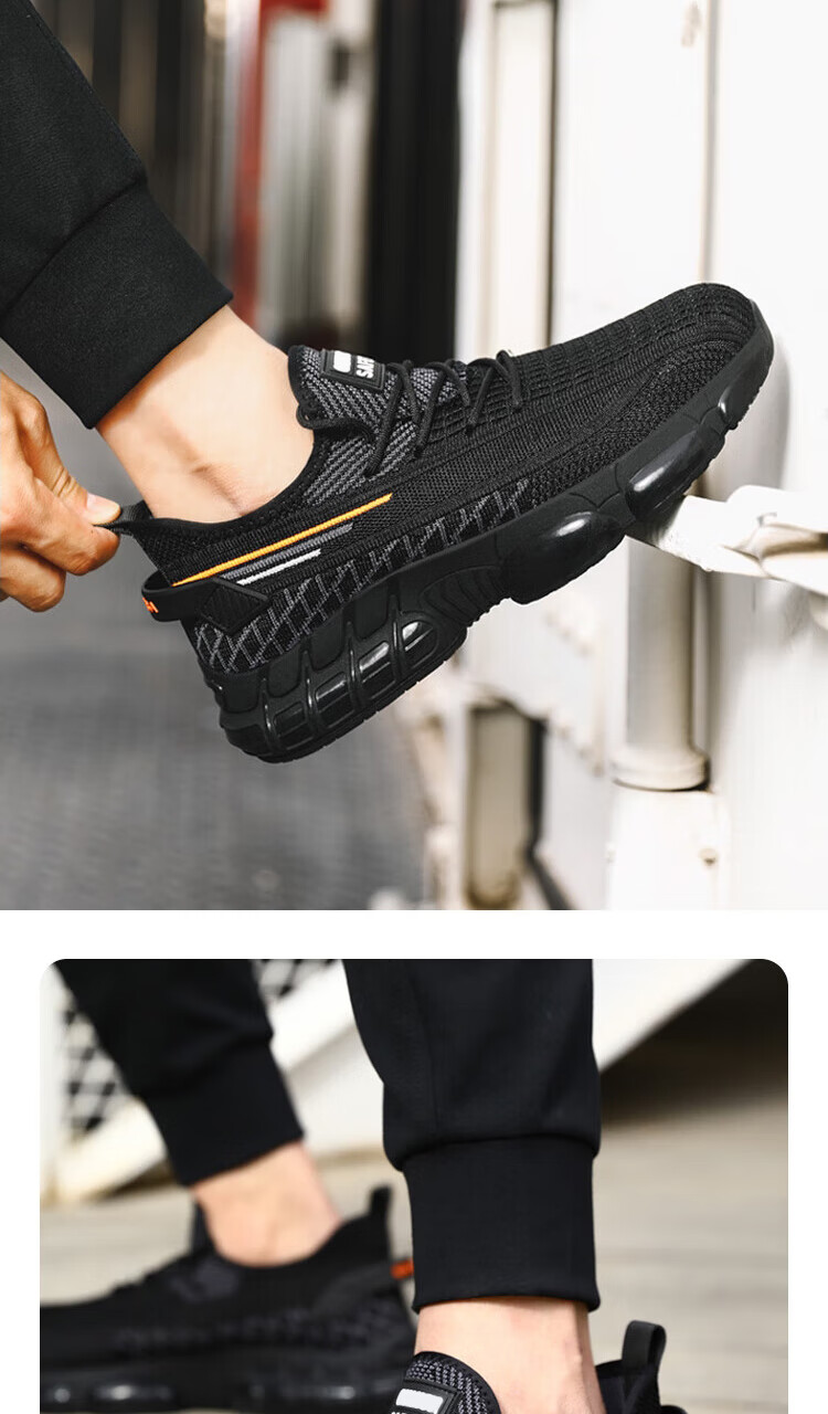 Jingtu Safety Shoes for Men with Steel Toe Cap, Puncture-Resistant, Wear-Resistant, Durable Construction Site Work Boots 3033 Size 42 17