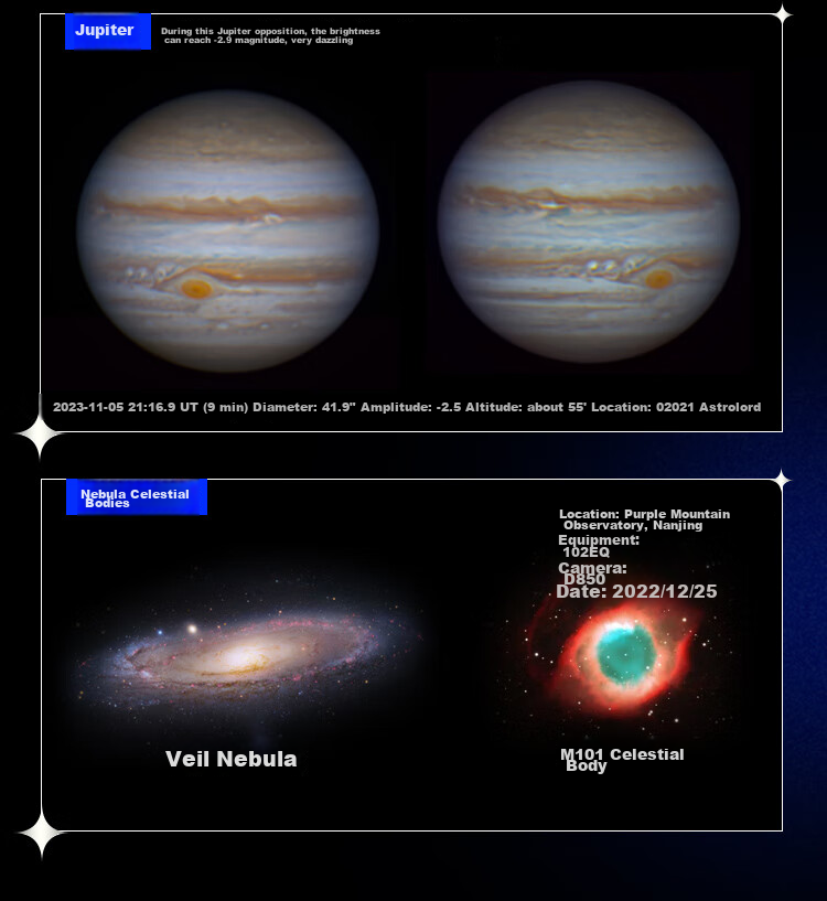 EXPLORE SCIENTIFIC Astronomical Telescope for Deep Space Stargazing, High Definition, High Magnification 10000x, Space Student Telescope 102eq 4