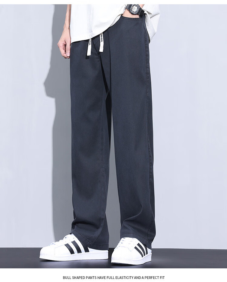 JEEP [Tencel Thin] High-End Casual Pants for Men, Loose Straight-Leg Ice Silk Wide-Leg Trousers for Summer 2026 8