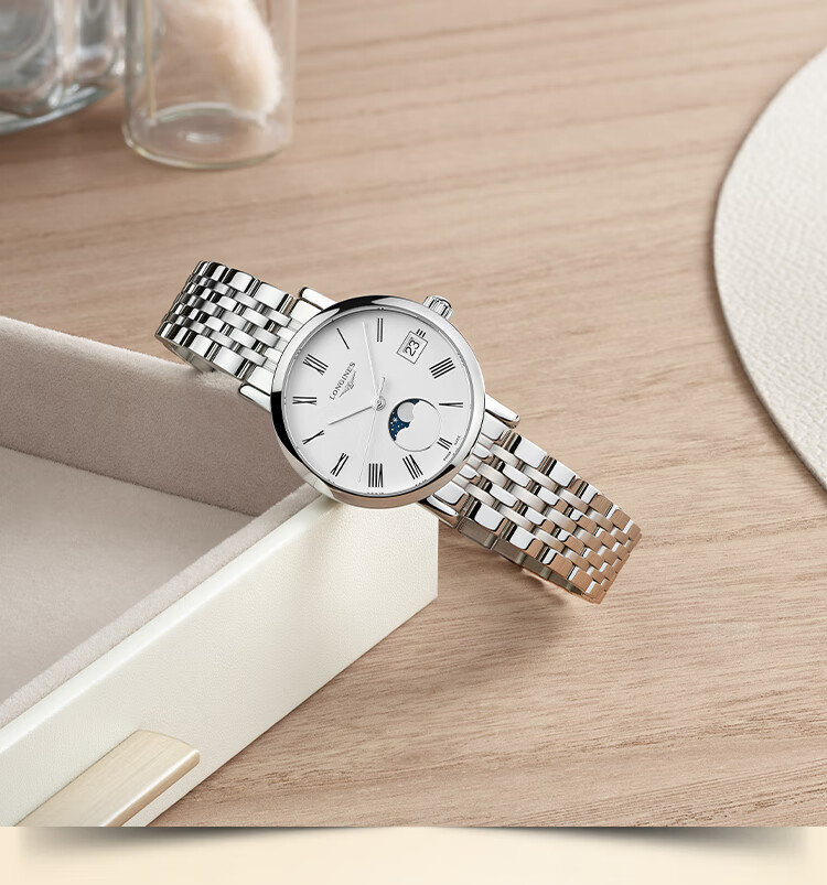 LONGINES Swiss Watch, Elegant Collection, Women's Steel Strap Quartz Watch L43304116 2